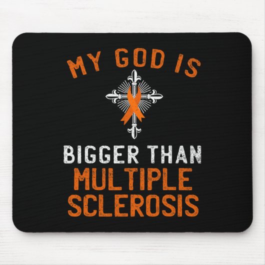Gott ist größer als Multiple Sklerose Frau Fighter Mousepad (Vorne)