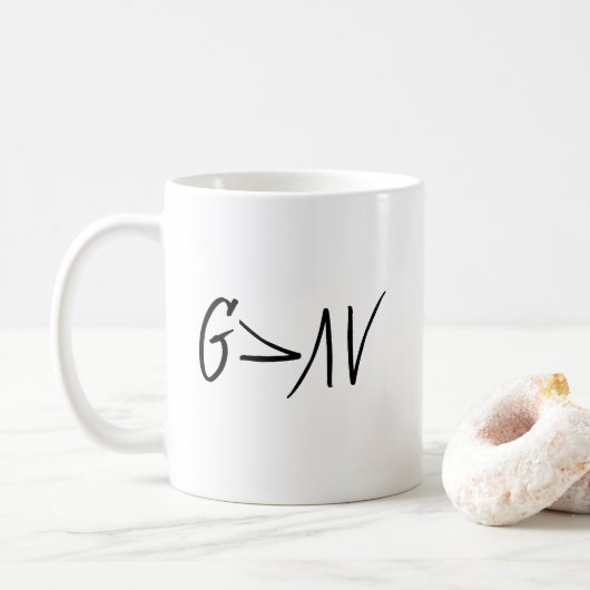 Gott ist größer als unsere Hochs und Kaffeetasse (Mit Donut)