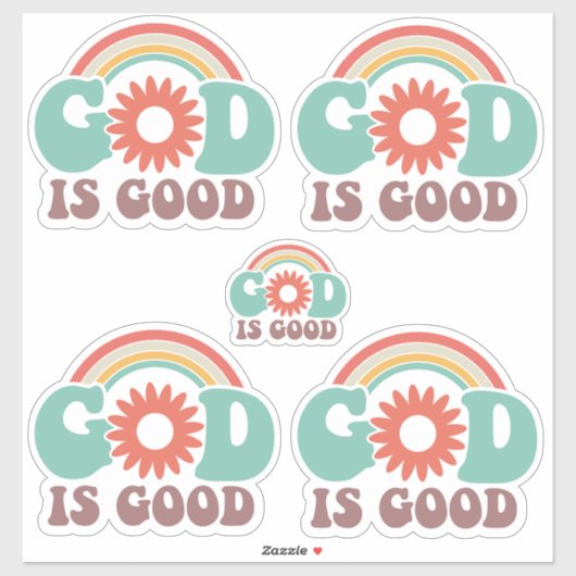 Gott ist gut aufkleber (Blatt)