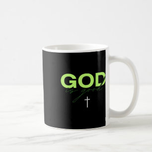Gott ist gut grün-weiße typografische christliche  kaffeetasse