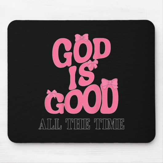 Gott ist gut NK Bow Christlich Jesus Girl Sister D Mousepad (Vorne)