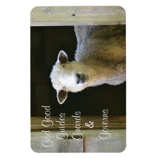 Gott ist gut Schafe Magnet (Vertikal)