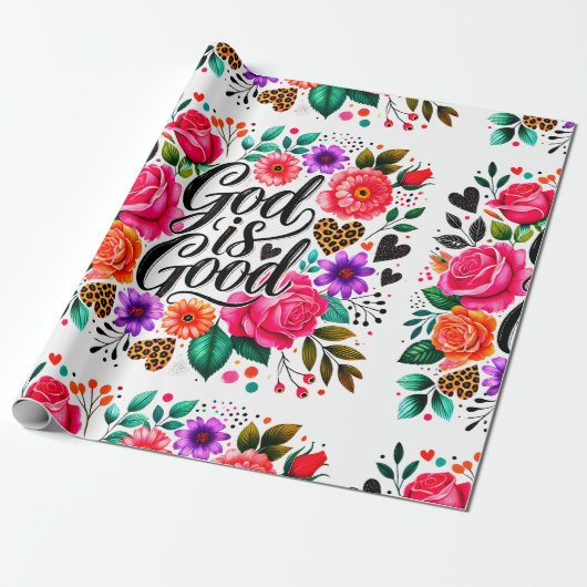 Gott ist gutes religiöses Christliches Wrapping Pa Geschenkpapier (Ungerollt)