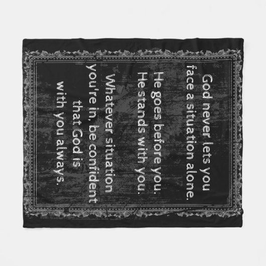 Gott ist immer bei dir, nie allein fleecedecke (Vorderseite (Horizontal))