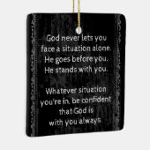 Gott ist immer bei dir, nie allein keramikornament (Rechts)
