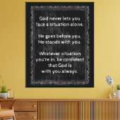 Gott ist immer bei dir, nie allein leinwanddruck (Insitu (Wohnzimmer))