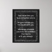 Gott ist immer bei dir, nie allein leinwanddruck (Vorderseite)