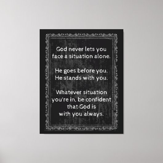 Gott ist immer bei dir, nie allein leinwanddruck (Vorderseite)