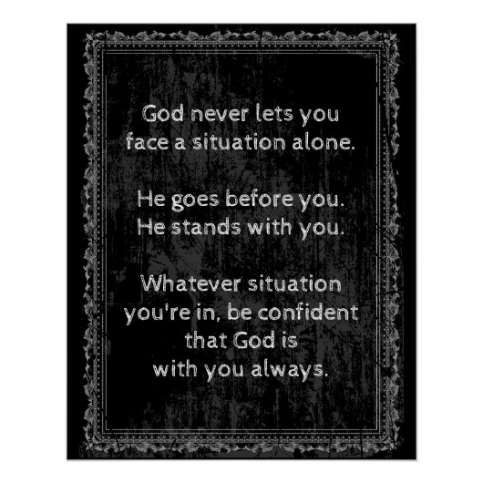 Gott ist immer bei dir, nie allein poster (Vorderseite)