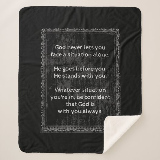 Gott ist immer bei dir, nie allein sherpadecke (Vorderseite)
