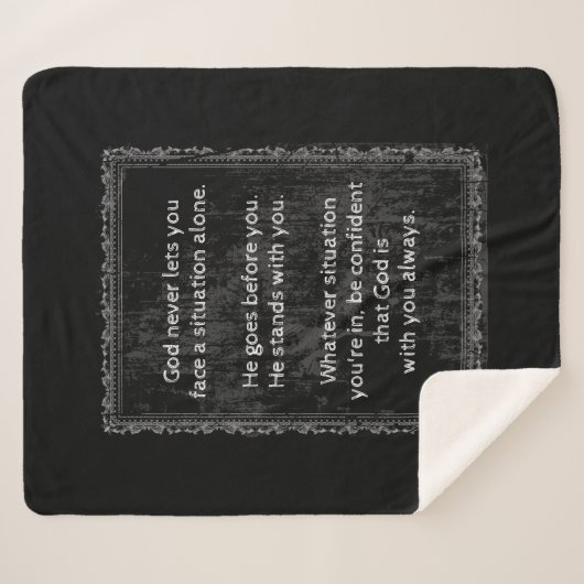 Gott ist immer bei dir, nie allein sherpadecke (Vorderseite (Horizontal))