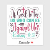 Gott ist immer bei uns: Römer 8 Grafische Aufkleber (Blatt)