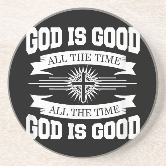 Gott ist immer gut - Christlich Getränkeuntersetzer (Vorne)