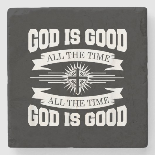 Gott ist immer gut - Christlich Steinuntersetzer (Vorderseite)