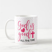 Gott ist immer gut Polka Dot Christlich Kaffeetasse (Links)