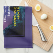 GOTT IST IN DER LAGE | Ephesianer 3:20 Christlich Geschirrtuch (Viertel Falte)