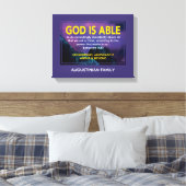 GOTT IST IN DER LAGE | Ephesianer 3:20 Name | CHRI Leinwanddruck (Insitu (Schlafzimmer))