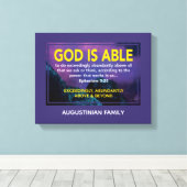 GOTT IST IN DER LAGE | Ephesianer 3:20 Name | CHRI Leinwanddruck (Insitu (Holzboden))