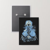 Gott ist in der Maschine - Techno-Dystopisches Des Button (Vorderseite/Rückseite)