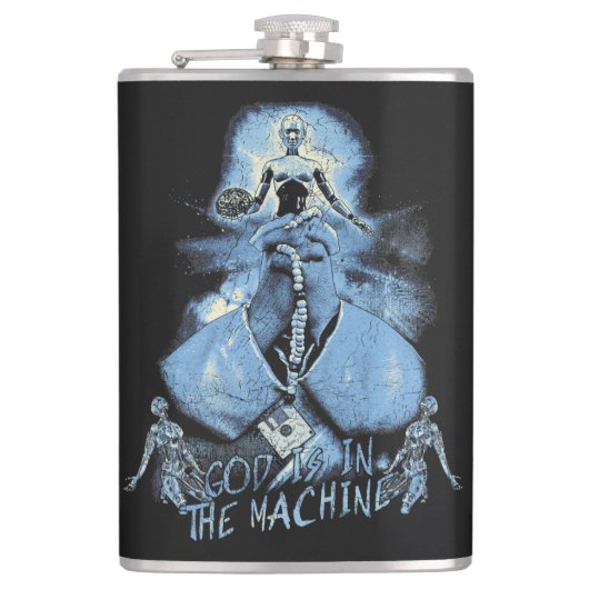 Gott ist in der Maschine - Techno-Dystopisches Des Flachmann (Vorderseite)
