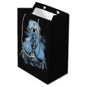 Gott ist in der Maschine - Techno-Dystopisches Des Mittlere Geschenktüte (Rückseite Schrägansicht)