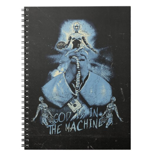 Gott ist in der Maschine - Techno-Dystopisches Des Notizblock (Vorderseite)
