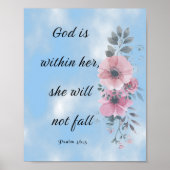Gott ist in ihr, Bibelverse, Psalm 46 5 Poster (Vorne)