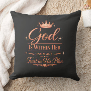 Gott ist in ihr Christian T-Shirt (Psalm 46,5) Kissen