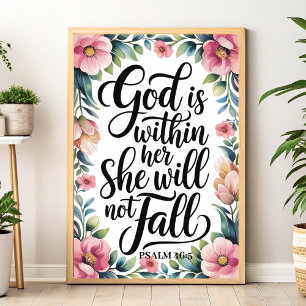 Gott ist in ihr - Christliche Frauenkunst Poster