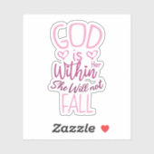 Gott ist in ihr, dass sie nicht fallen wird aufkleber (Blatt)