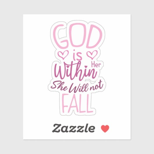 Gott ist in ihr, dass sie nicht fallen wird aufkleber (Blatt)