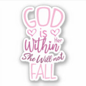 Gott ist in ihr, dass sie nicht fallen wird aufkleber (Vorderseite)