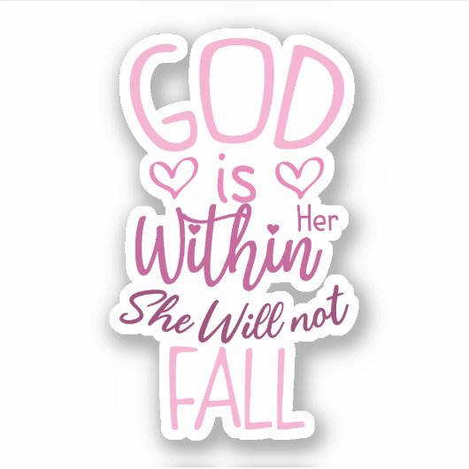 Gott ist in ihr, dass sie nicht fallen wird aufkleber (Vorderseite)