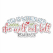 Gott ist in ihr, dass sie nicht fallen wird aufkleber (Vorderseite)