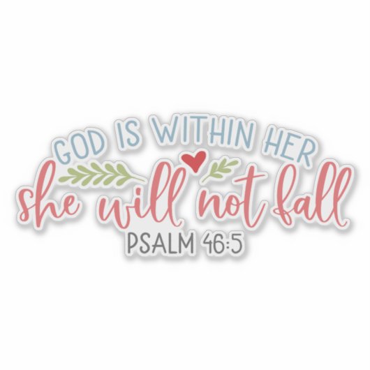 Gott ist in ihr, dass sie nicht fallen wird aufkleber (Vorderseite)