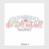 Gott ist in ihr, dass sie nicht fallen wird aufkleber (Blatt)