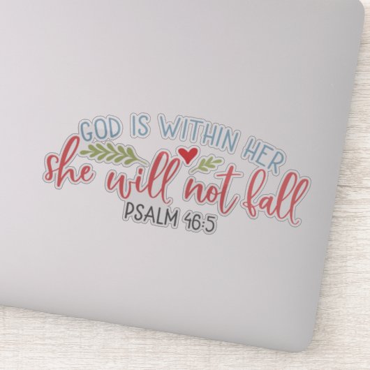 Gott ist in ihr, dass sie nicht fallen wird aufkleber (Detail)