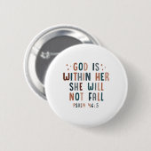 Gott ist in ihr, dass sie nicht fallen wird button (Vorne & Hinten)