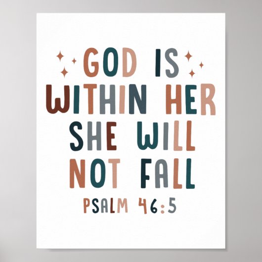 Gott ist in ihr, dass sie nicht fallen wird poster (Vorne)