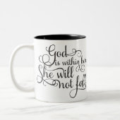 Gott ist in ihr, dass sie nicht fallen wird zweifarbige tasse (Links)