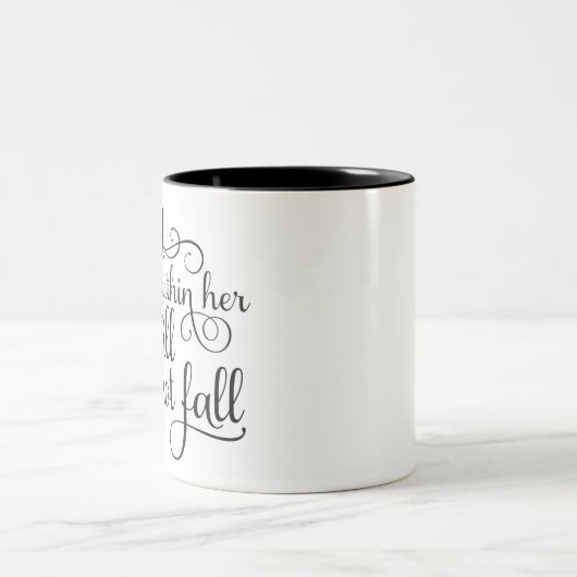 Gott ist in ihr, dass sie nicht fallen wird zweifarbige tasse (Mittel)