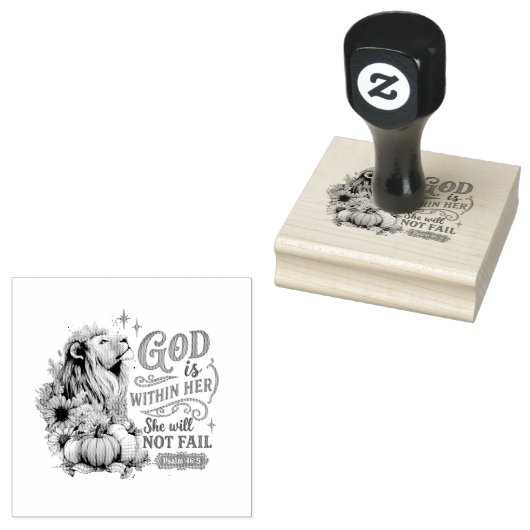 Gott ist in ihr... gummistempel (Stempel)