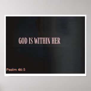 Gott ist in ihr Psalm 46,5 Wandkunst Christlich Poster