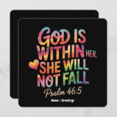 Gott ist in ihr, sie wird keine Bibelfrauen werden Einladung (Vorne/Hinten)