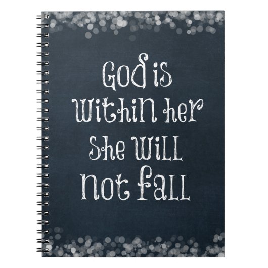 Gott ist in ihr, sie wird nicht Bibelverse fallen Notizblock (Vorderseite)