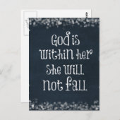 Gott ist in ihr, sie wird nicht Bibelverse fallen Postkarte (Vorne/Hinten)