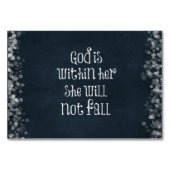 Gott ist in ihr, sie wird nicht Bibelverse fallen Tischnummer (Vorderseite)