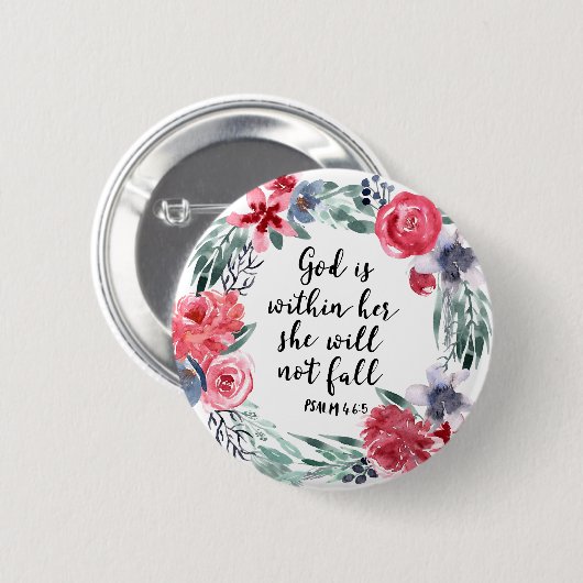 Gott ist in ihr, sie wird nicht fallen button (Vorne & Hinten)