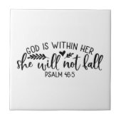 Gott ist in ihr, sie wird nicht fallen fliese (Vorderseite)