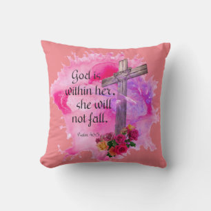Gott ist in ihr, sie wird nicht fallen kissen